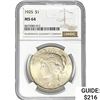 Image 1 : 1925 $1 Peace NGC MS64