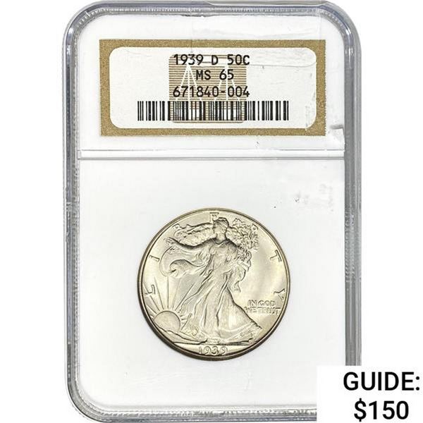 1939 D 50C NGC MS65