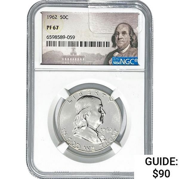 1962 Roosevelt Dime NGC PF67