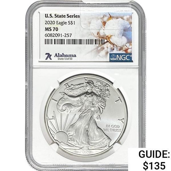 2020 Silver Eagle NGC MS70
