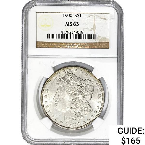 1900 $1 Silver Morgan NGC MS63