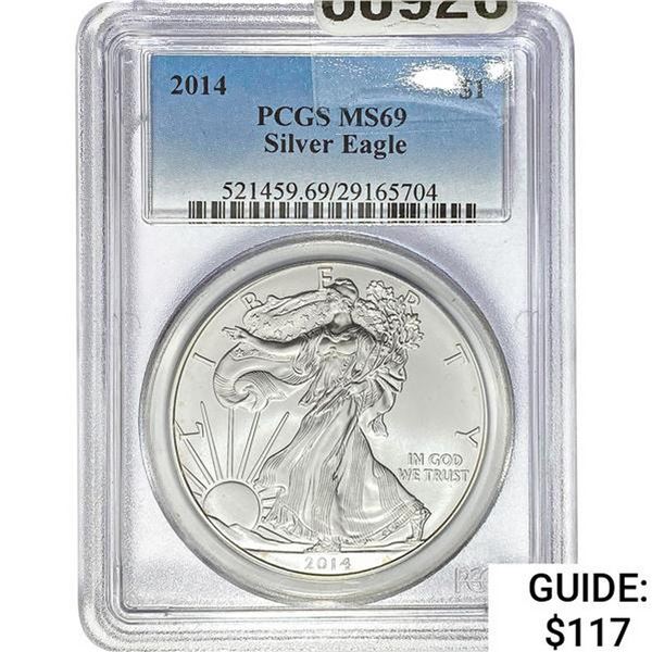 2014 Silver Eagle PCGS MS69