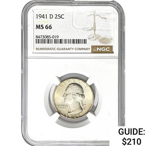 1941 D 25C NGC MS66