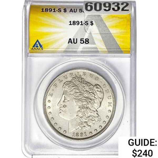 1881-S Morgan Dollar ANACS AU58