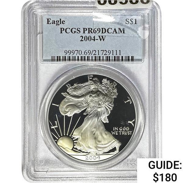2004-W Silver Eagle PCGS PR69DCAM