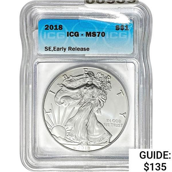 2018 Silver Eagle NGC MS70