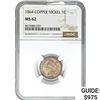 Image 1 : 1864 Copper Nickel 1C NGC MS62
