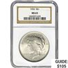 Image 1 : 1922 $1 Silver Peace Dollar NGC MS63