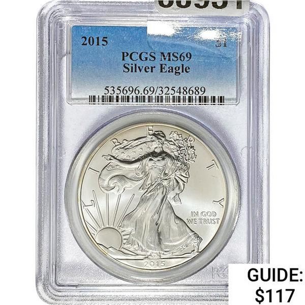 2015 Silver Eagle PCGS MS69