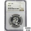 Image 1 : 1957 Franklin Half Dollar NGC PF67