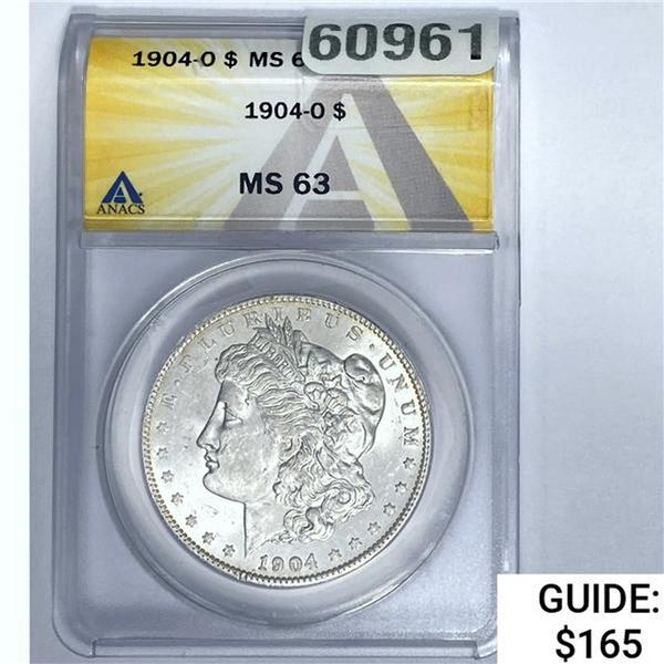 1904-O Morgan Dollar ANACS MS63 SILVER