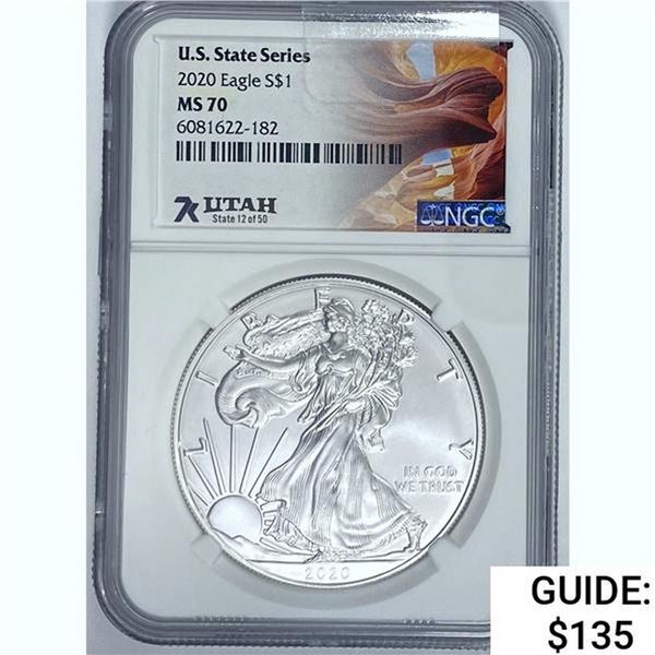 2020 Silver Eagle NGC MS70