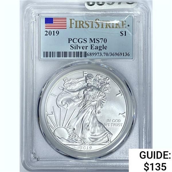 2019 Silver Eagle PCGS MS70