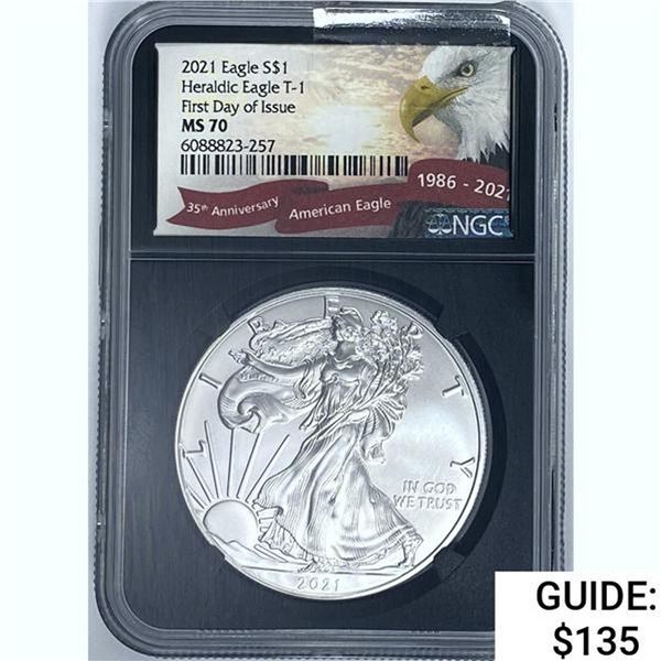 2021 Silver Eagle NGC MS70