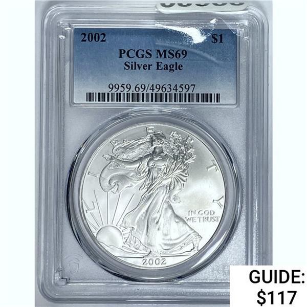2002 Silver Eagle PCGS MS69