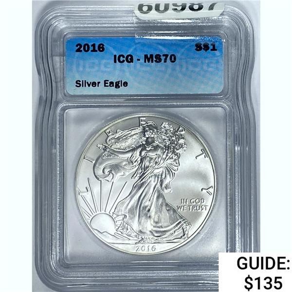 2016 Silver Eagle ICG MS70