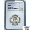Image 1 : 1944 D 25C NGC MS66 SILVER