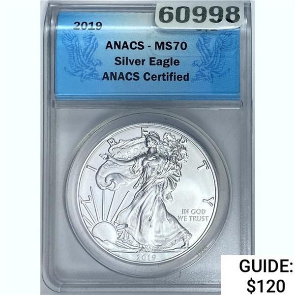 2019 Silver Eagle ANACS MS70