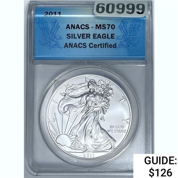 2011 Silver Eagle ANACS MS70