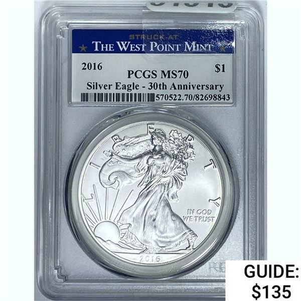2016 Silver Eagle PCGS MS70