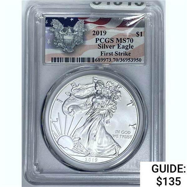 2019 Silver Eagle PCGS MS70