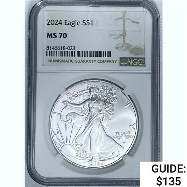2024 Silver Eagle NGC MS70
