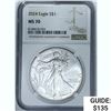 Image 1 : 2024 Silver Eagle NGC MS70