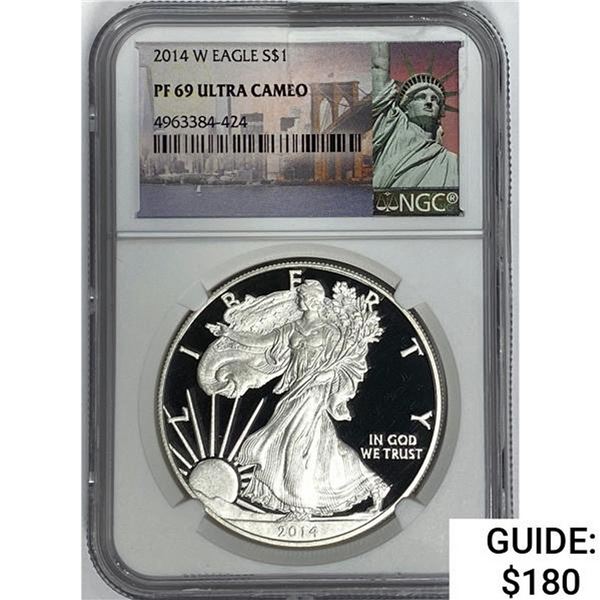 2014 W Silver Eagle NGC PF69 Ultra Cameo