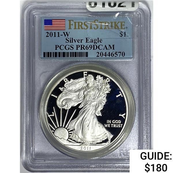 2011-W Silver Eagle PCGS PR69DCAM