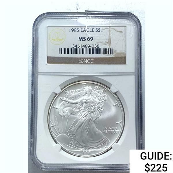 [2] 1995 Silver Eagle NGC MS69