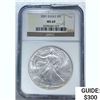 Image 1 : [3] 2001-2003 Silver Eagle NGC MS69