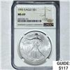 Image 1 : 1992 Silver Eagle $1 NGC MS 69