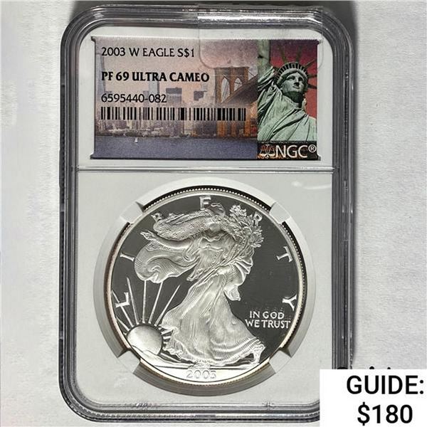 2003-W Silver Eagle NGC PF 69 Ultra Cameo