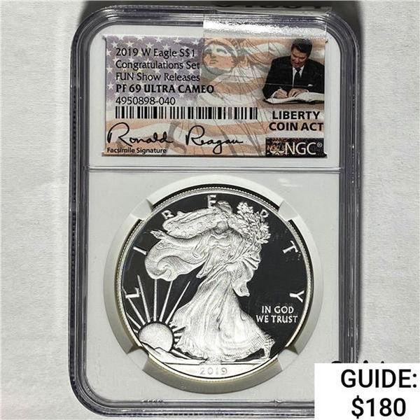 2019(W) Silver Eagle NGC PF 69 ULTRA CAMEO