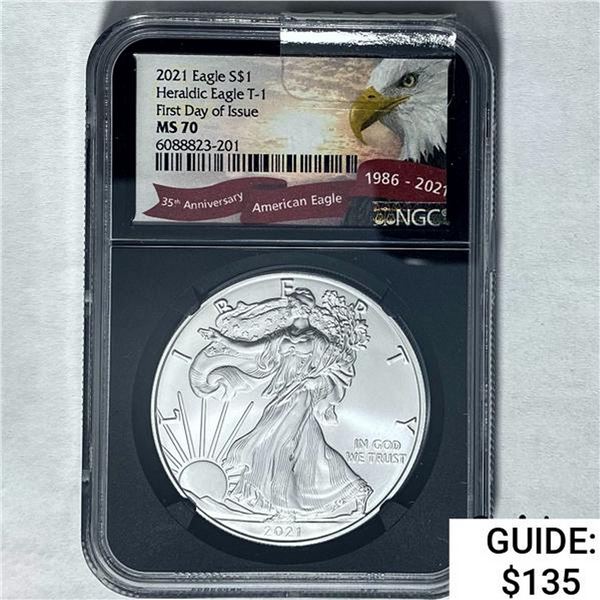2021 Silver Eagle NGC MS 70