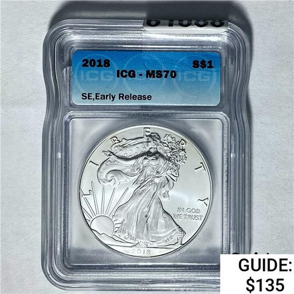 2018 Silver Eagle ICG MS70