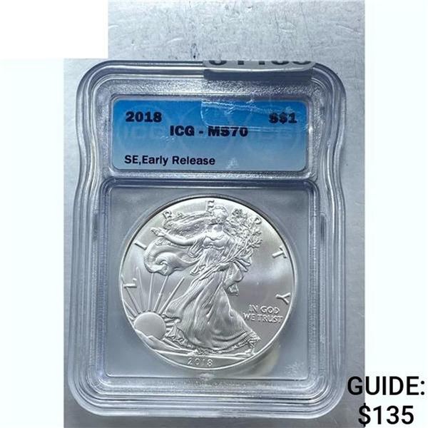 2018 Silver Eagle ICG MS70