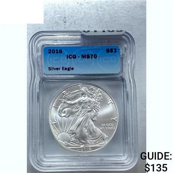 2016 Silver Eagle ICG MS70