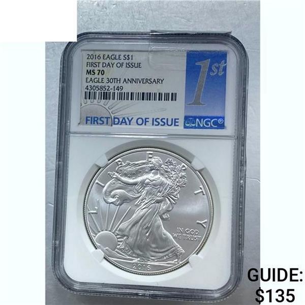 2016 Silver Eagle NGC MS 70