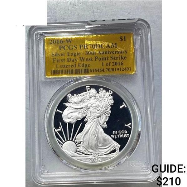2016-W Silver Eagle PCGS PR70 DCAM