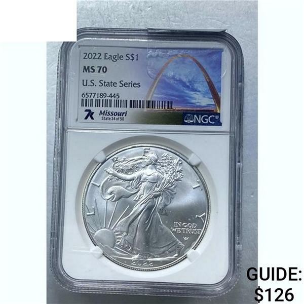 2022 Silver Eagle NGC MS 70