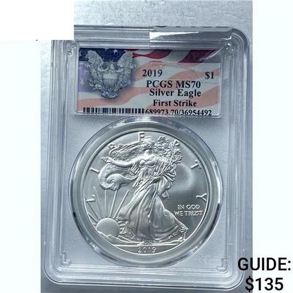 2019 Silver Eagle PCGS MS70