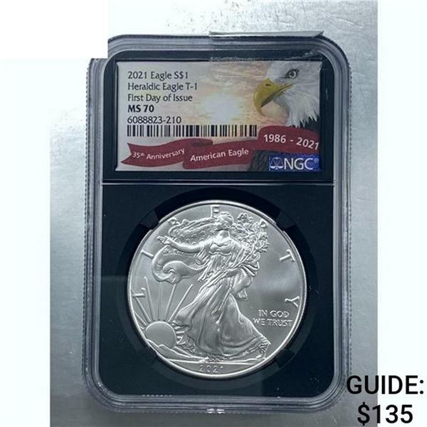 2021 Silver Eagle NGC MS70