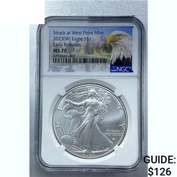 2023(W) Silver Eagle NGC MS 70