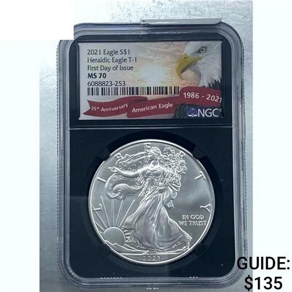 2021 Silver Eagle NGC MS 70