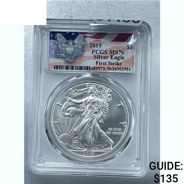 2019 Silver Eagle PCGS MS70
