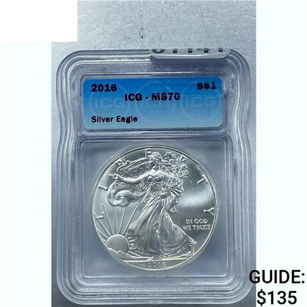 2016 Silver Eagle ICG MS70