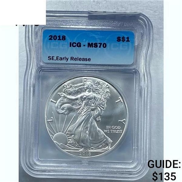 2018 Silver Eagle ICG MS70