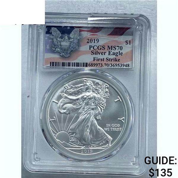 2019 Silver Eagle PCGS MS70