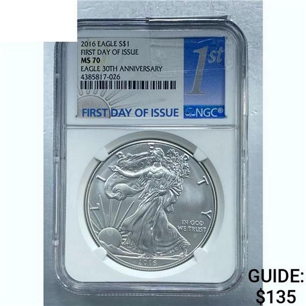 2016 Silver Eagle NGC MS70